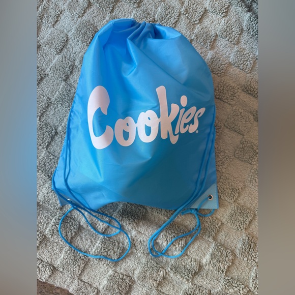 NWOT Cookies Blue Drawstring Bag Sack Backpack - Picture 3 of 5